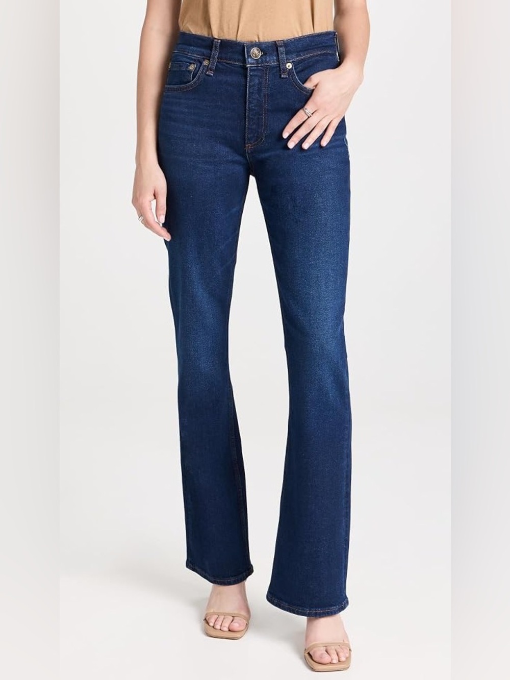 Rag & Bone Clarissa Peyton Casual Dark Indigo Mid Rise Bootcut Jeans